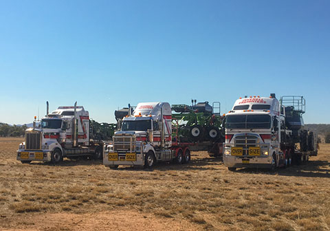 Inverell Freighters’ Trucks loaded for Agquip