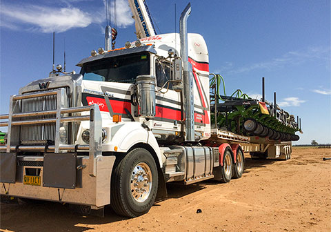 Long load ready to roll